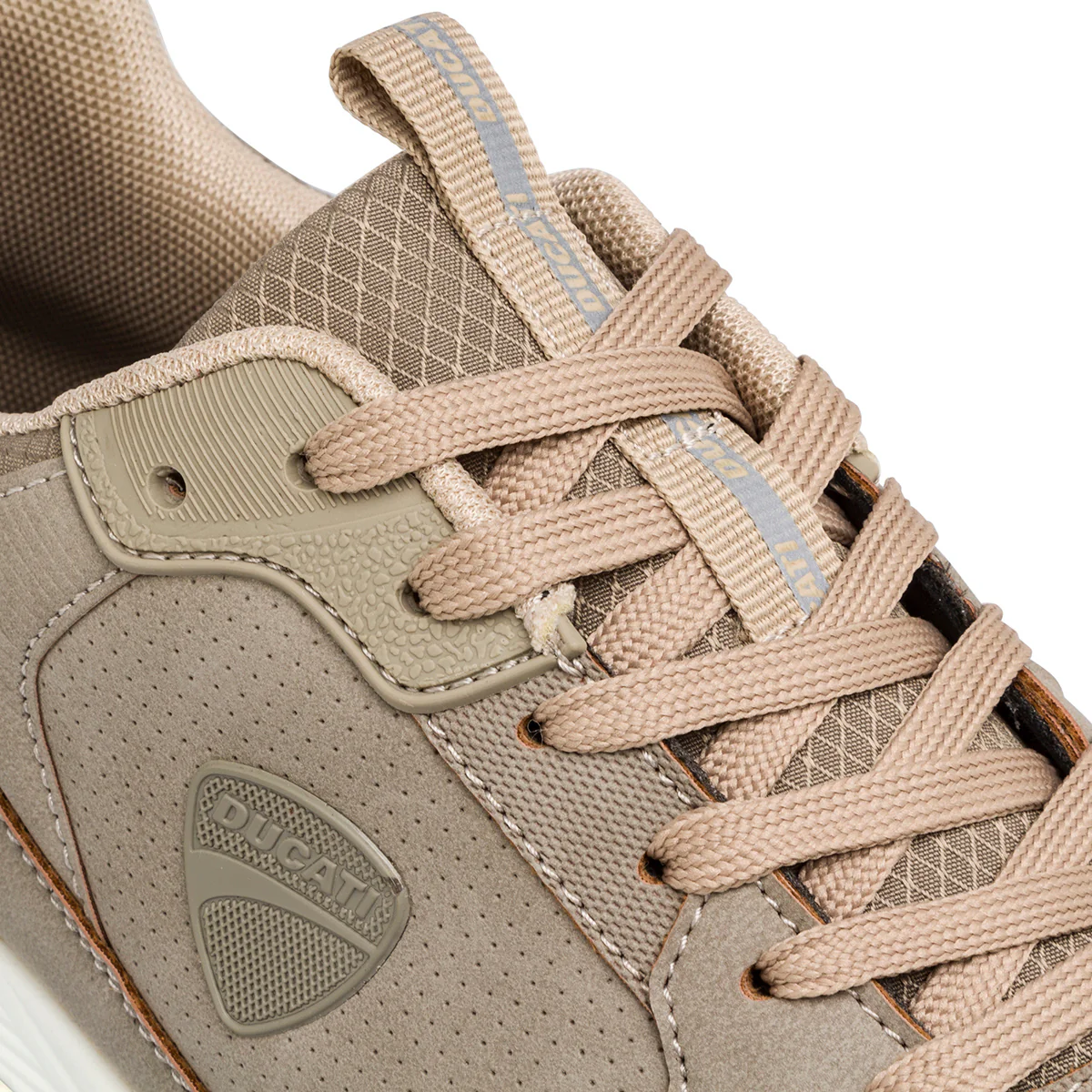 Sneakers beige da Uomo on logo laterale tono su tono Ducati - Image 4