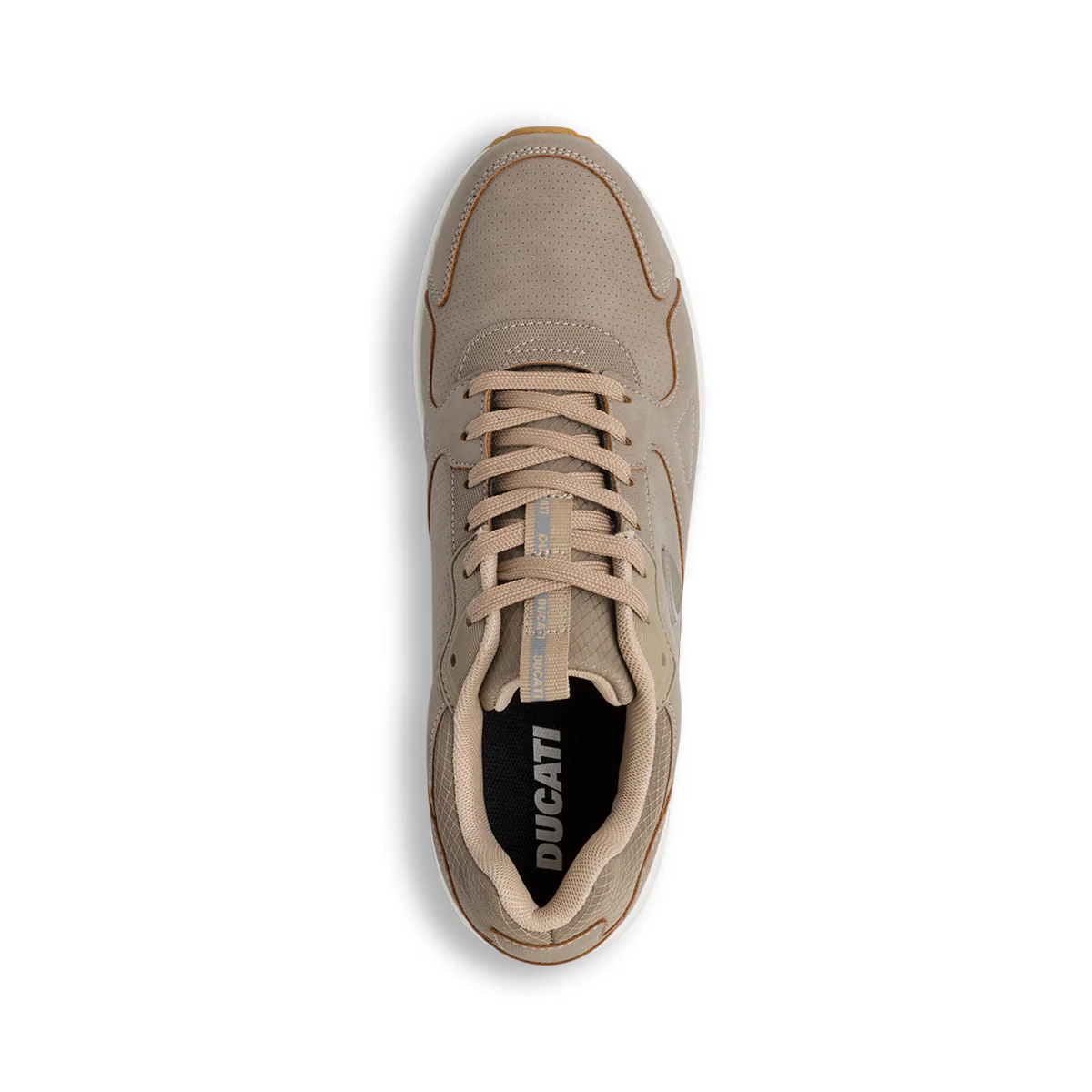Sneakers beige da Uomo on logo laterale tono su tono Ducati - Image 5