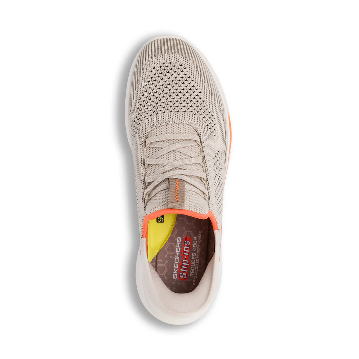 Sneakers beige da Uomo con Memory Foam Skechers Slade Slip-ins - Image 5