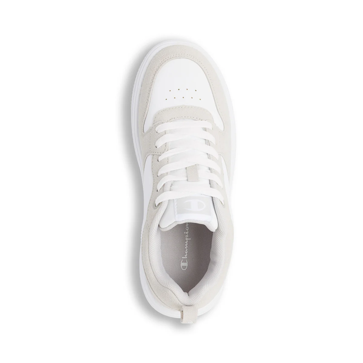 Sneakers beige e bianche da donna con logo Champion Lite Low - Image 6