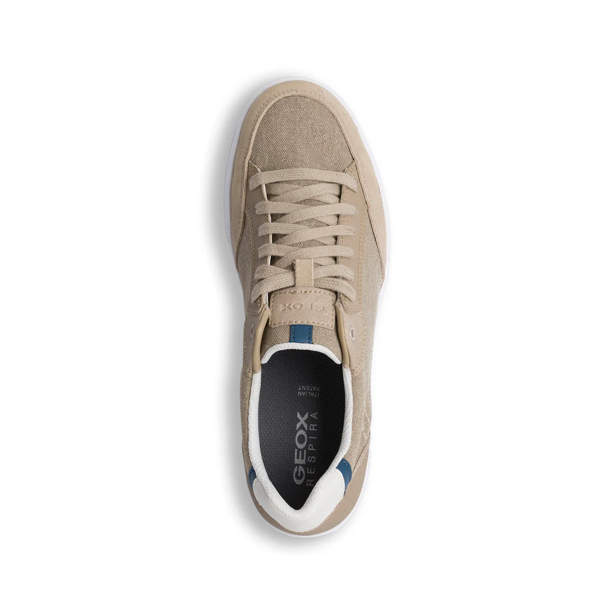 Sneakers beige in tela da uomo Geox Walee - Image 6