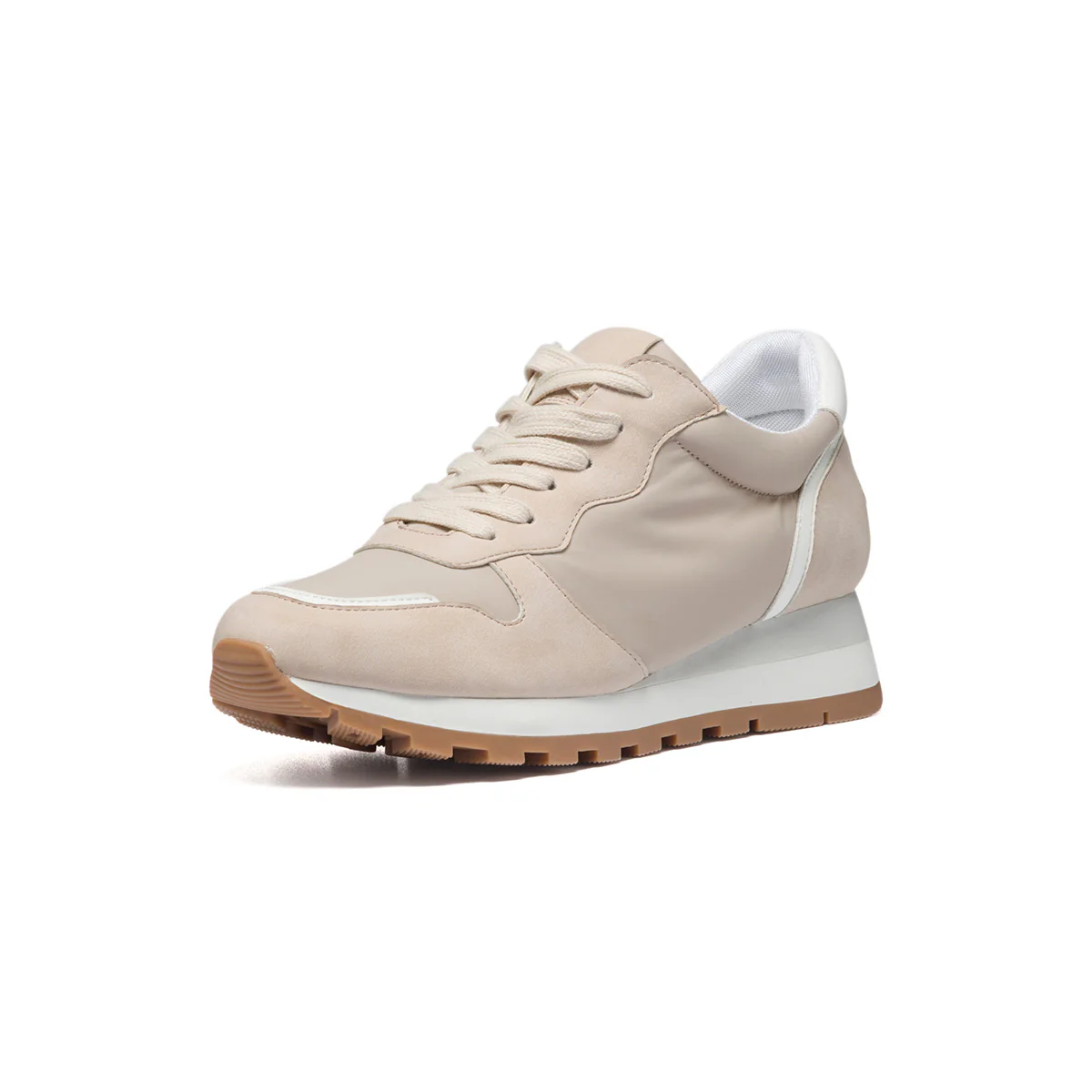 Sneakers beige in tessuto e similpelle Lora Ferres - Image 2
