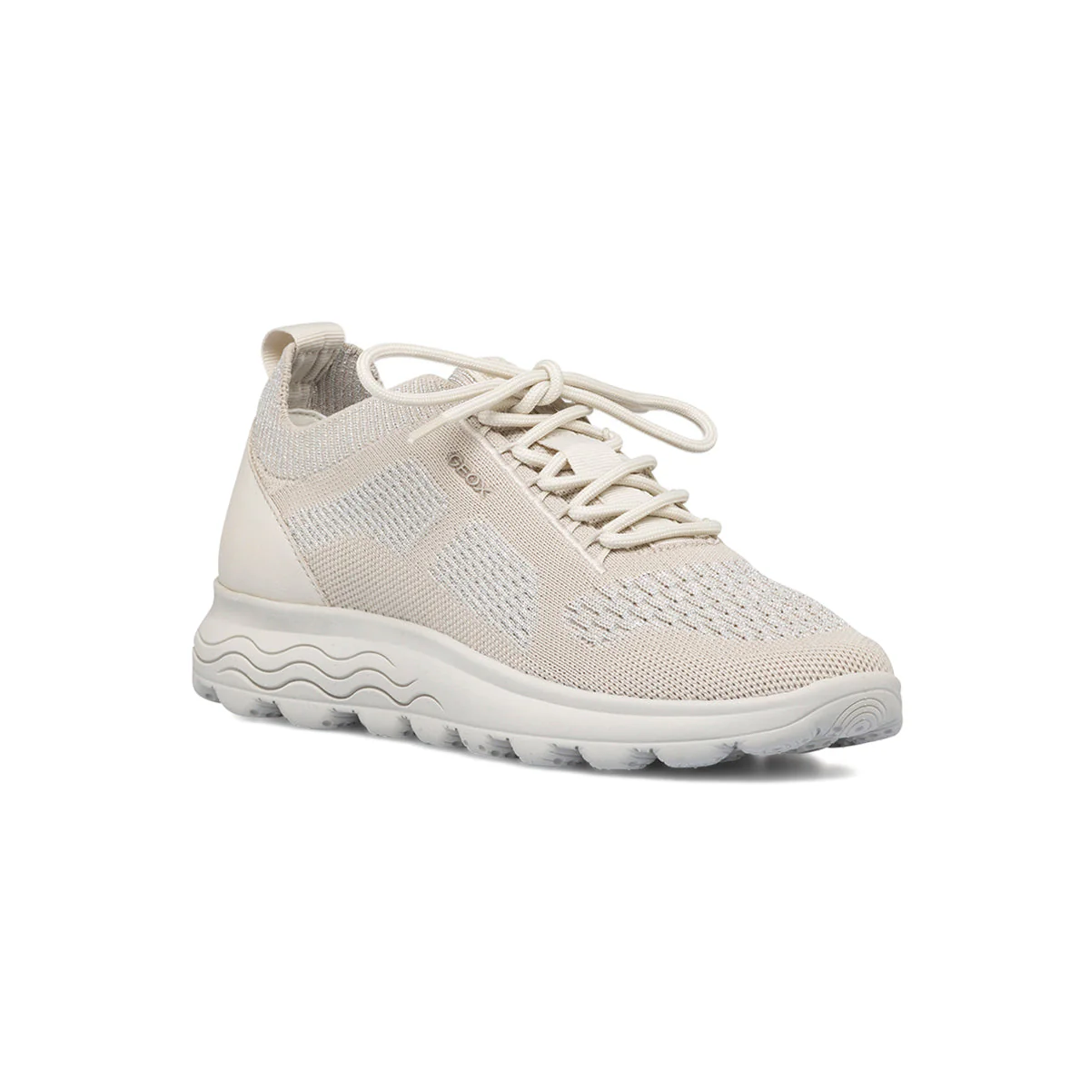 Sneakers beige in tessuto knit da donna Geox Spherica - Image 2