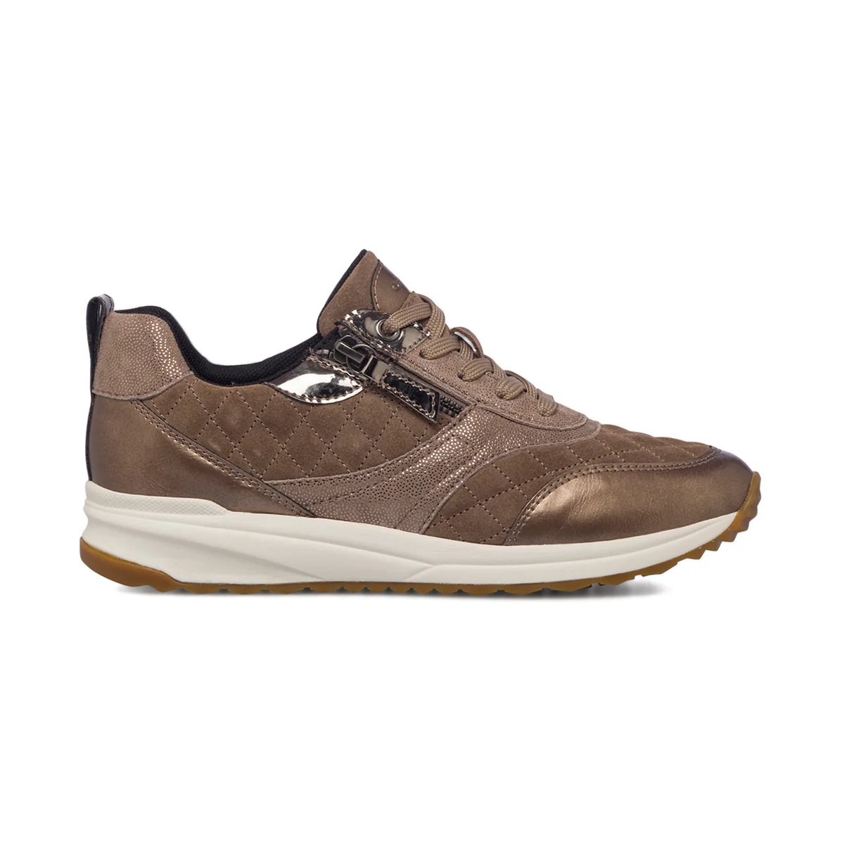 Sneakers beige trapuntate da donna Geox Airell