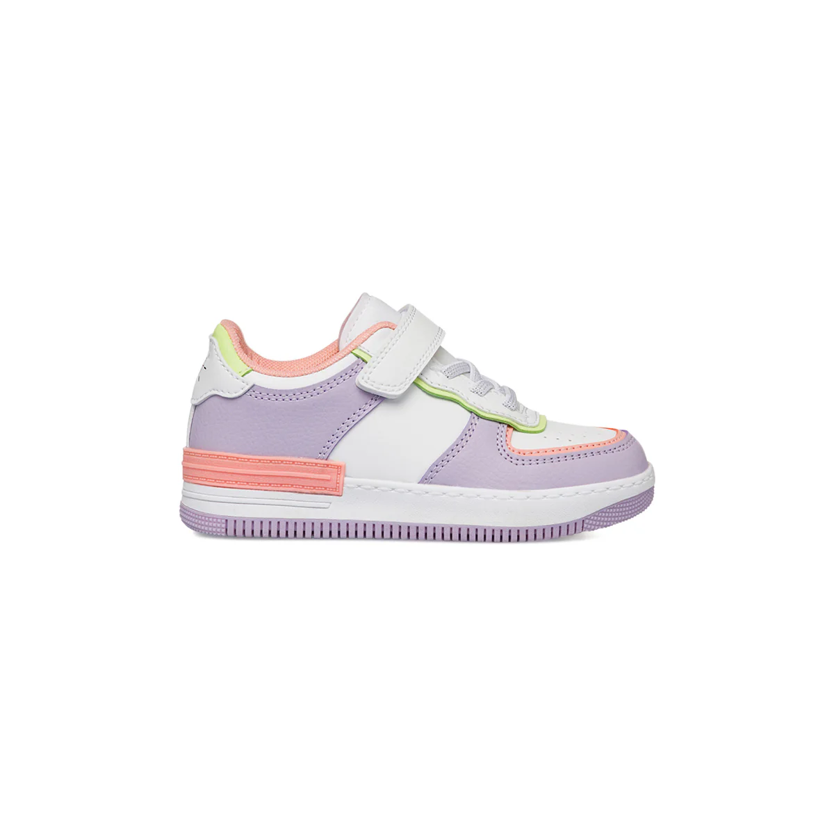 Sneakers bianca da bambina con dettagli lilla e rosa Le Scarpe di Alice