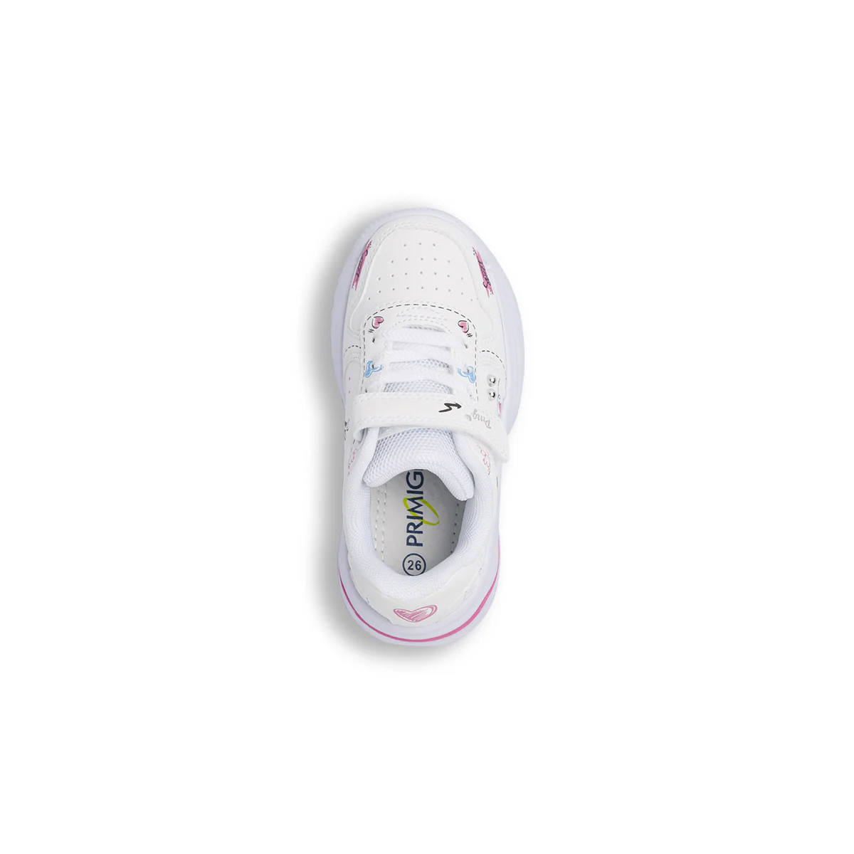 Sneakers bianche Bambina con grafiche colorate e strappo Primigi - Image 6