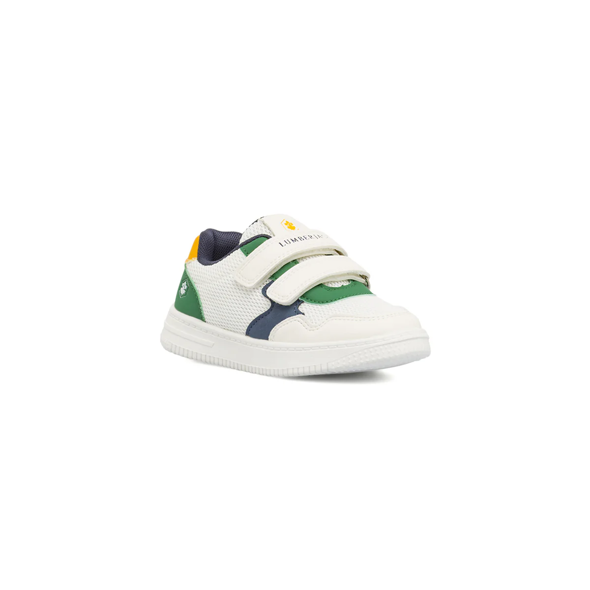 Sneakers bianche Bambino con inserti multicolor e strappo Lumberjack - Image 2