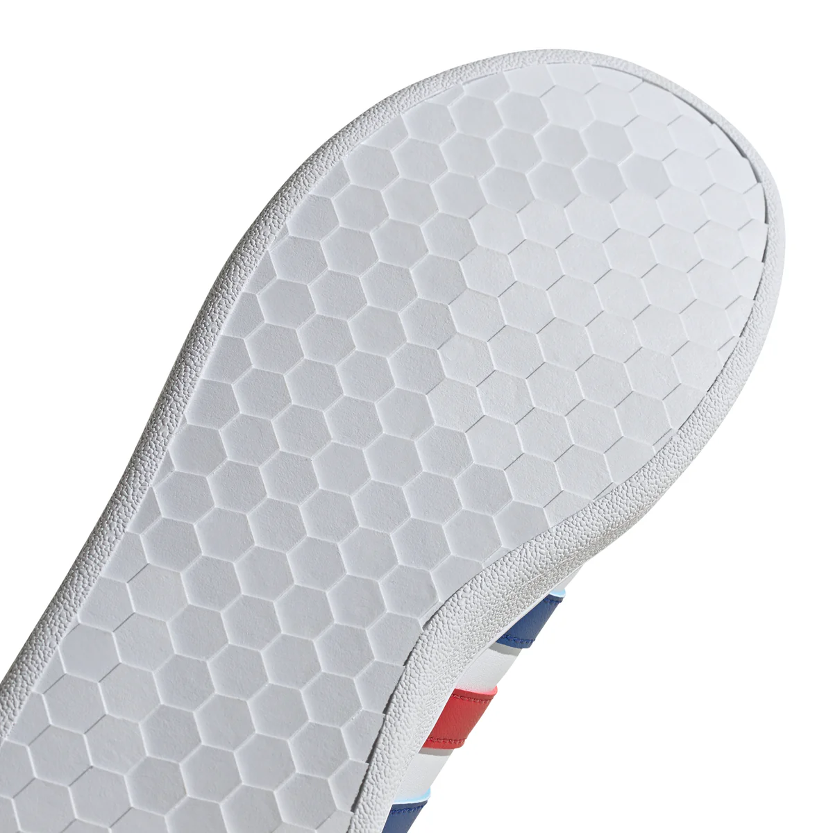 Sneakers bianche con 3 strisce laterali a contrasto adidas Grand Court K - Image 6