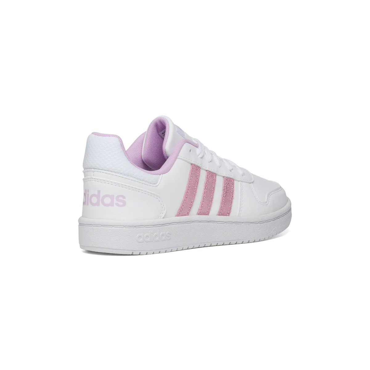 Sneakers bianche con 3 strisce laterali adidas Hoops 2.0 K - Image 3