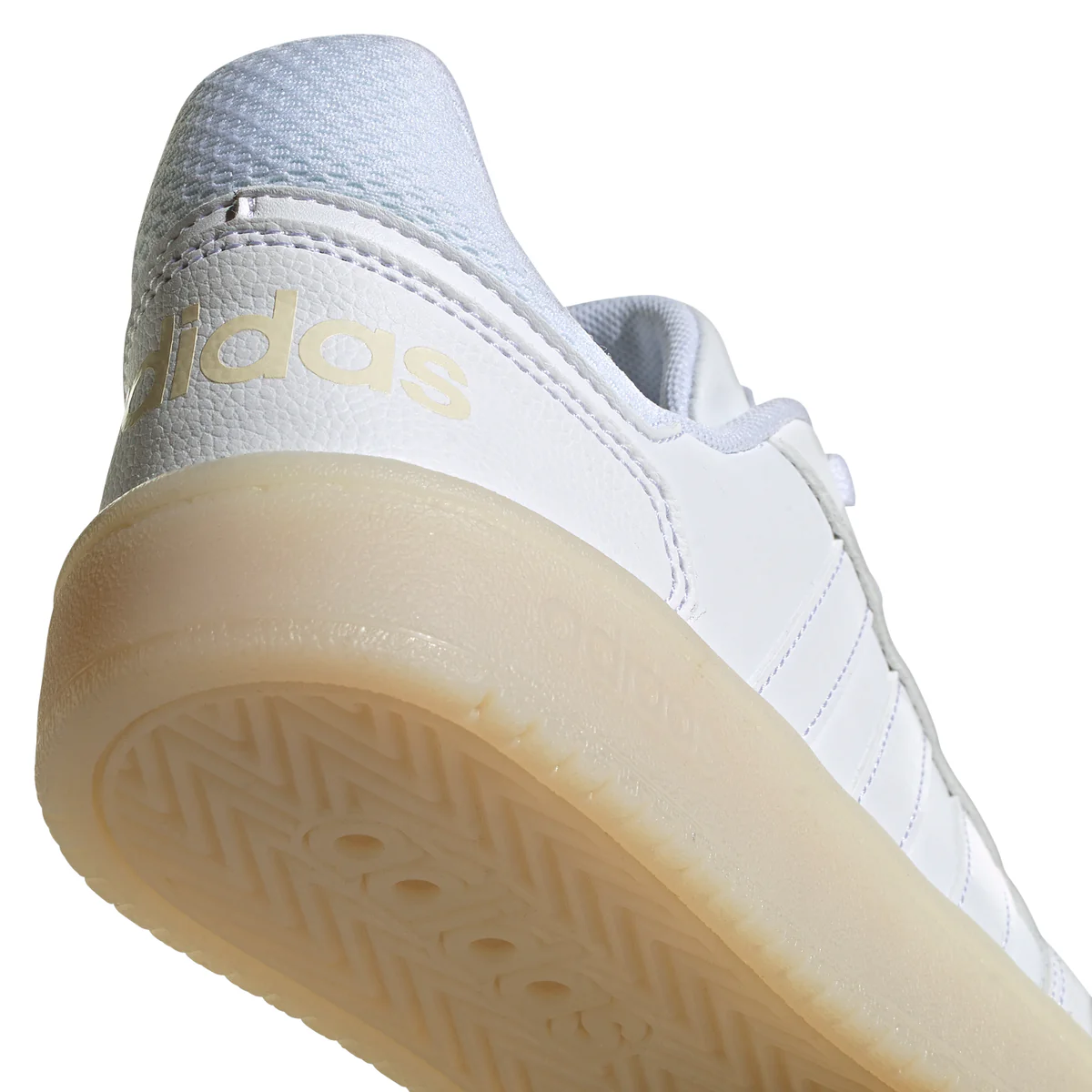 Sneakers bianche con 3 strisce lucide adidas Hoops 2.0 - Image 6