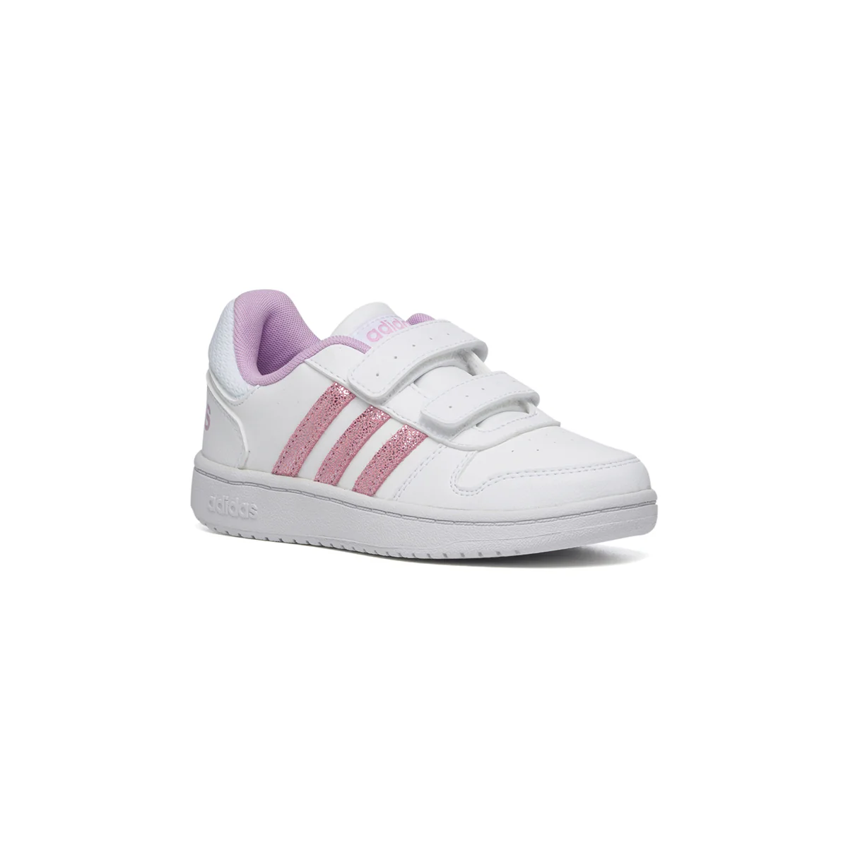 Sneakers bianche con chisure a strappo adidas Hoops 2.0 Cmf C - Image 2