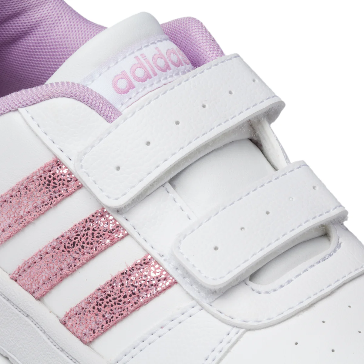 Sneakers bianche con chisure a strappo adidas Hoops 2.0 Cmf C - Image 6