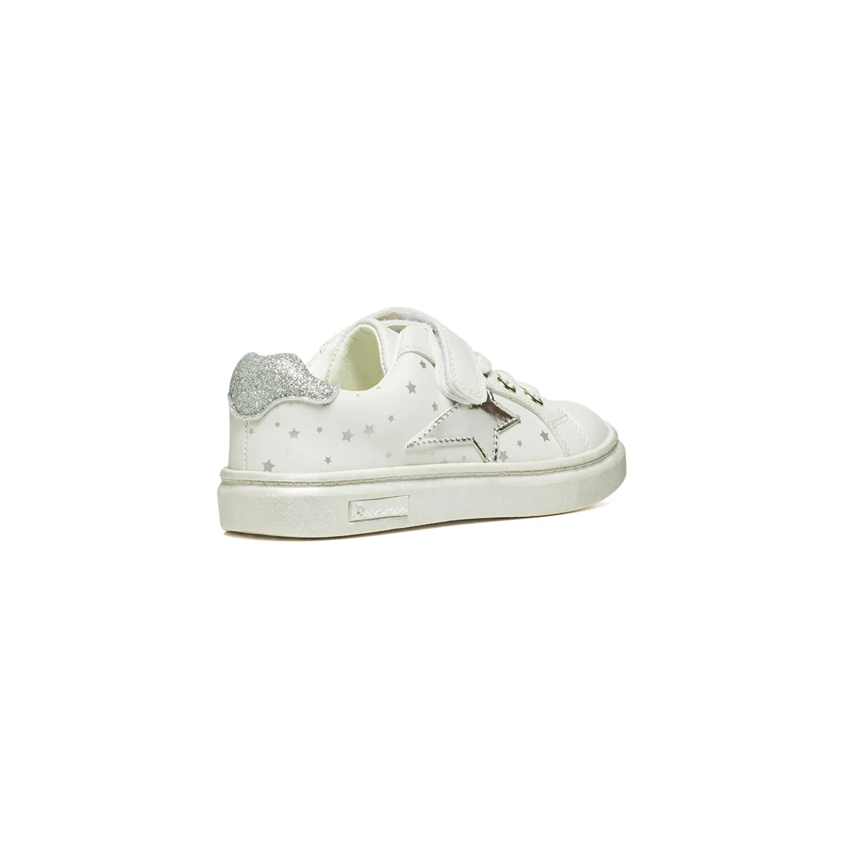 Sneakers bianche con dettagli argento e chiusura in velcro Le scarpe di Alice - Image 3