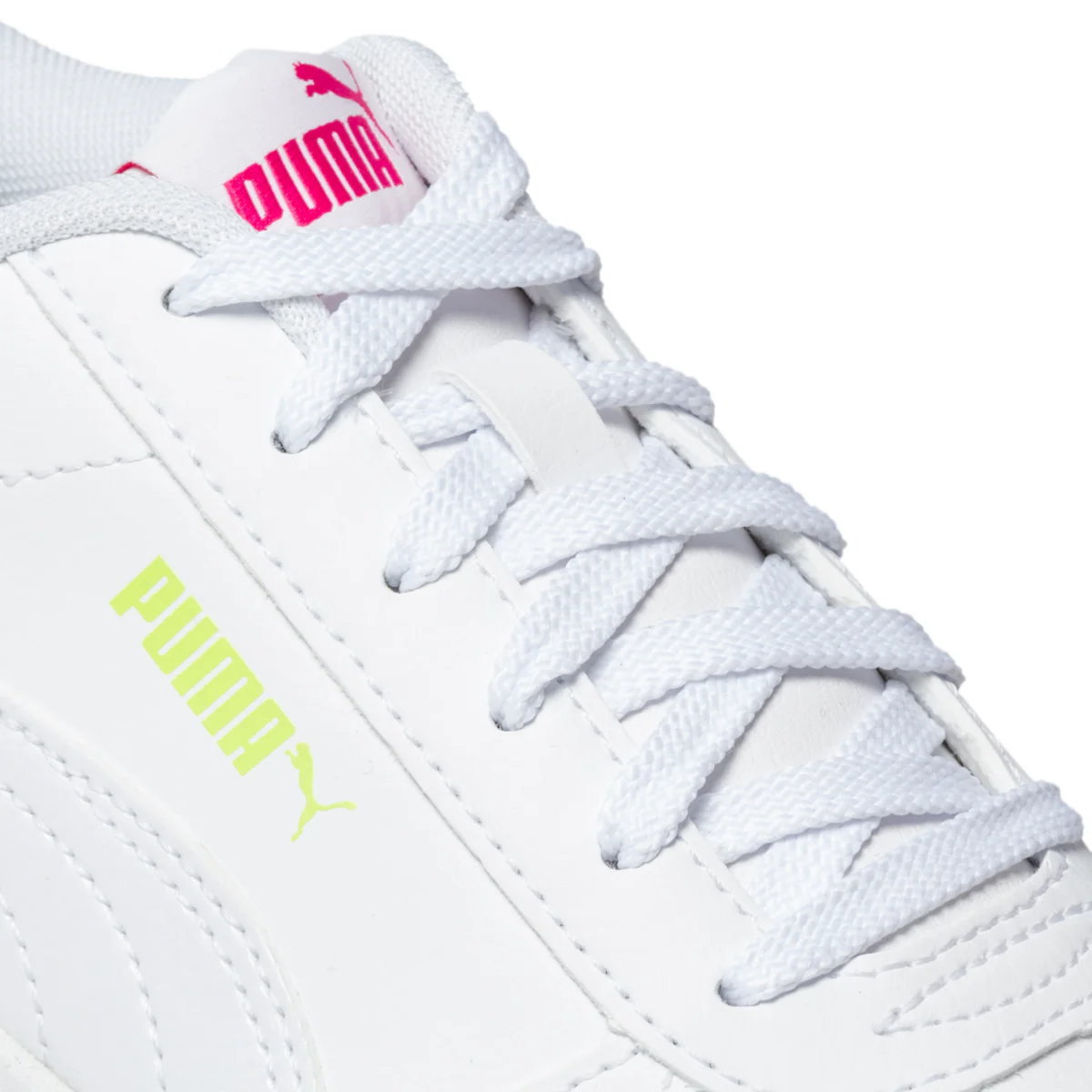 Sneakers bianche con dettagli fucsia Puma Carina Vivid Jr - Image 6