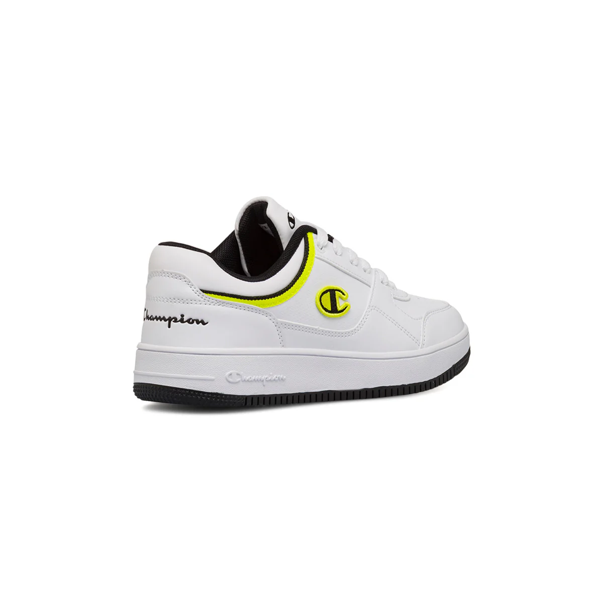 Sneakers bianche con dettagli neri e gialli da ragazzo Champion GS Low - Image 3