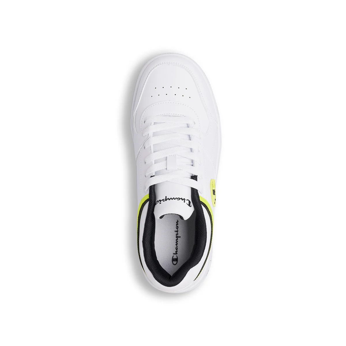 Sneakers bianche con dettagli neri e gialli da ragazzo Champion GS Low - Image 5