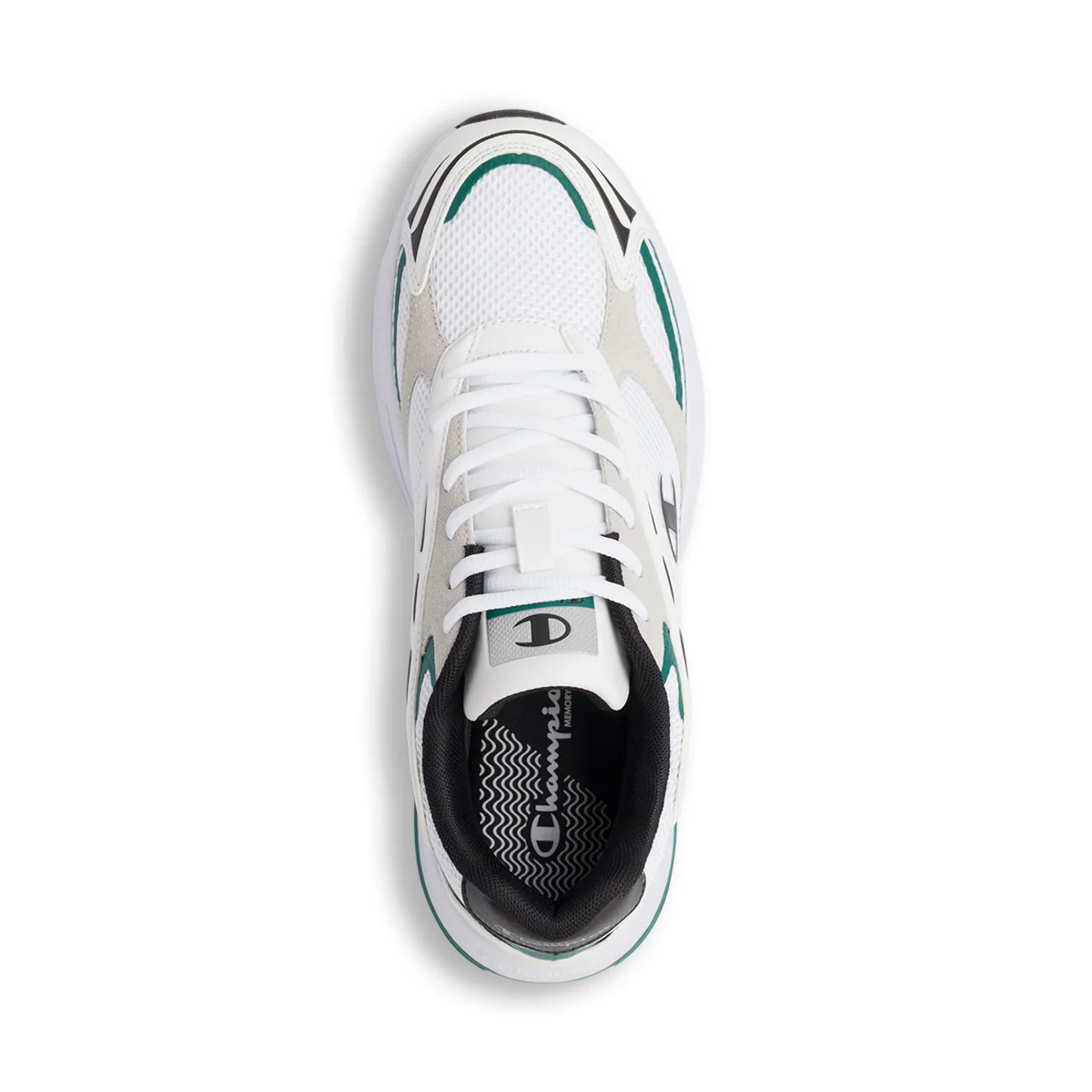 Sneakers bianche con dettagli neri e verdi da Uomo Champion Champ 2K - Image 6