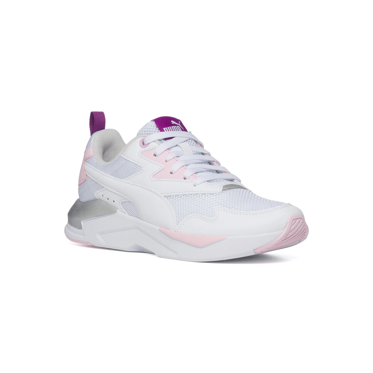 Sneakers bianche con dettagli rosa Puma X-Ray Lite Jr - Image 2