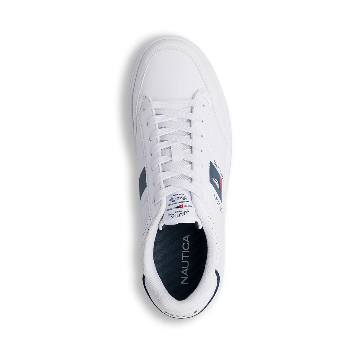 Sneakers bianche con dettagli traforati da Uomo Nautica - Image 5