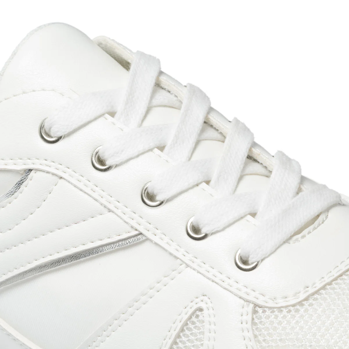 Sneakers bianche con dettaglio argento Lora Ferres - Image 6
