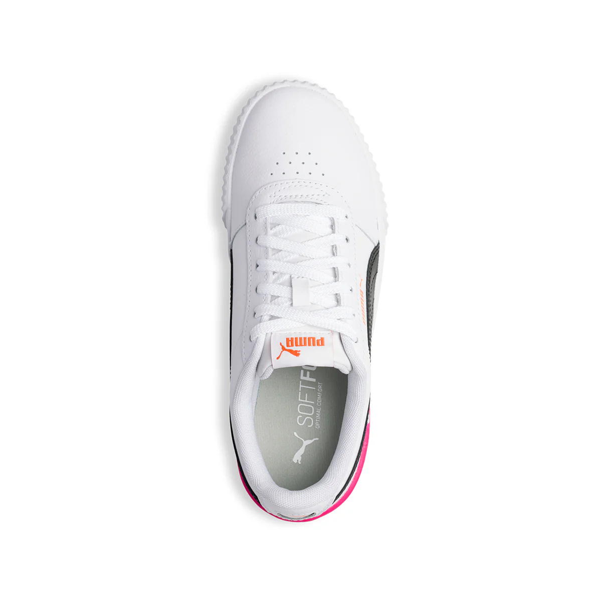 Sneakers bianche con dettaglio fucsia sul tallone Puma Carina L - Image 8
