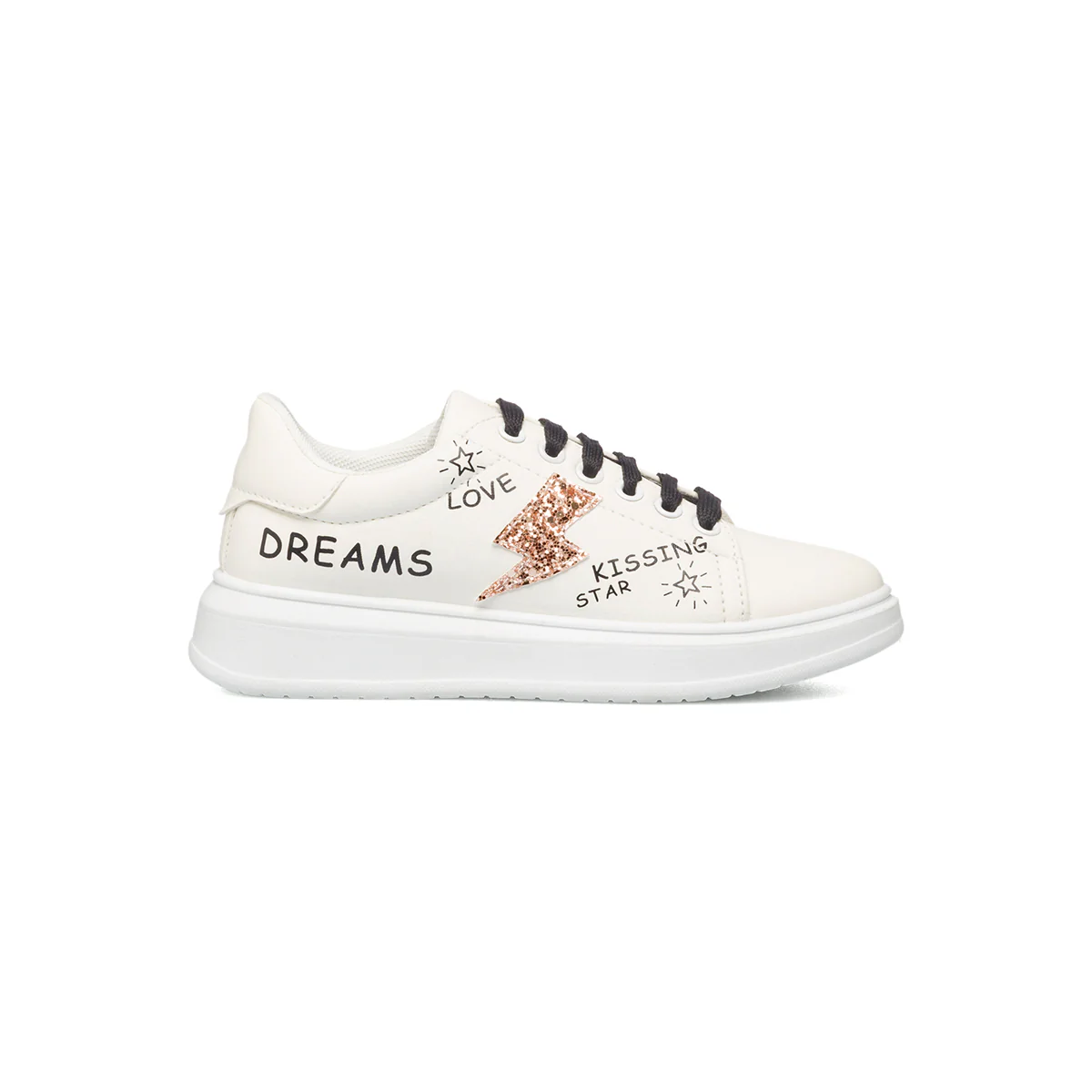 Sneakers bianche con dettaglio glitterato 10 Baci