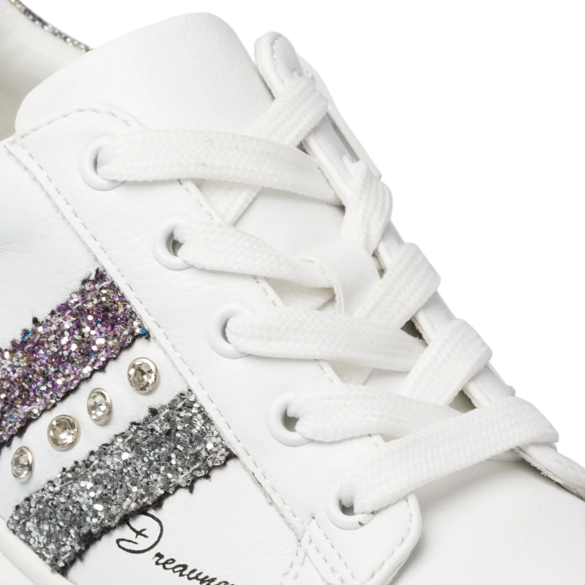 Sneakers bianche con dettaglio glitterato 10 Baci - Image 6