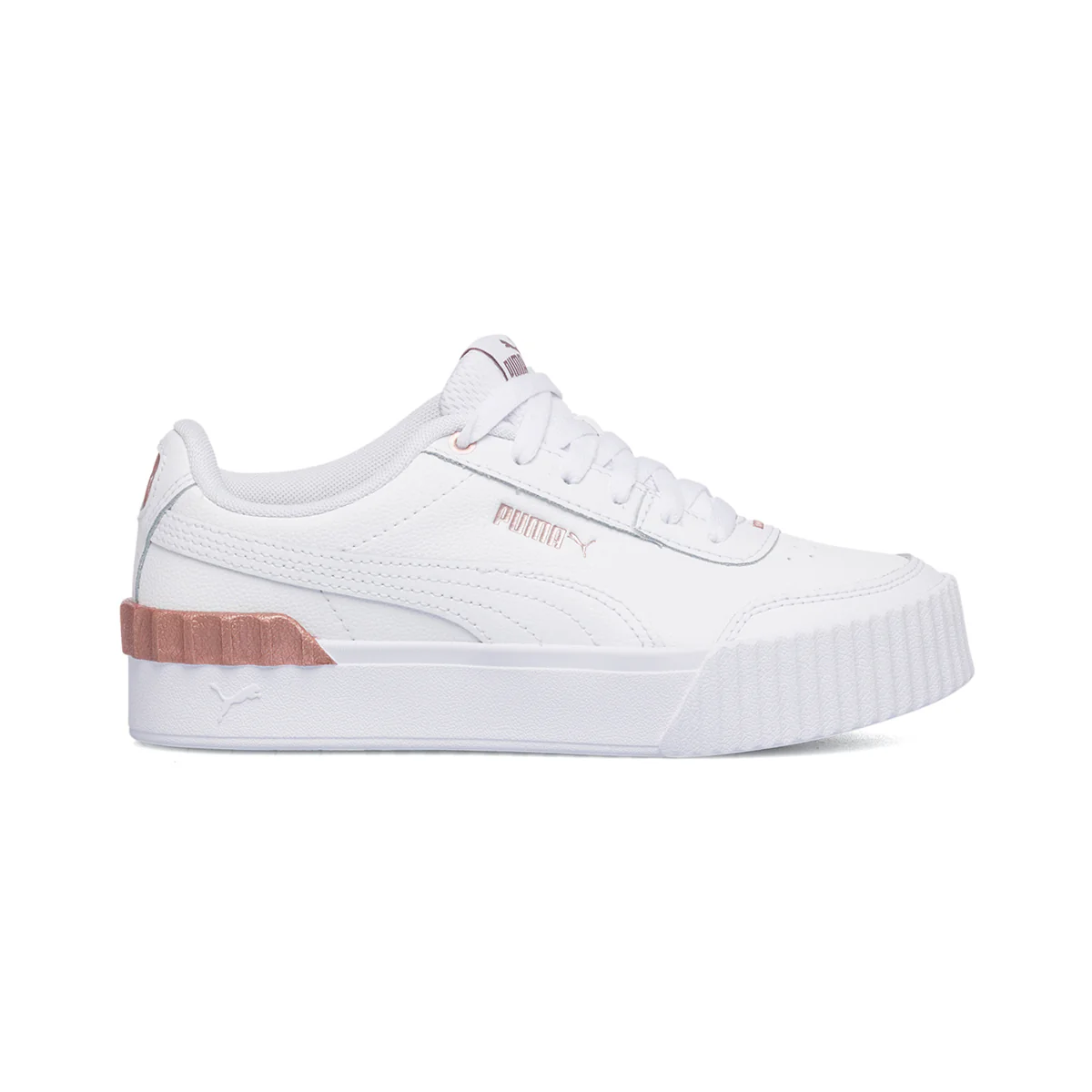 Sneakers bianche con dettaglio laminato Puma Carina Lift Metallic
