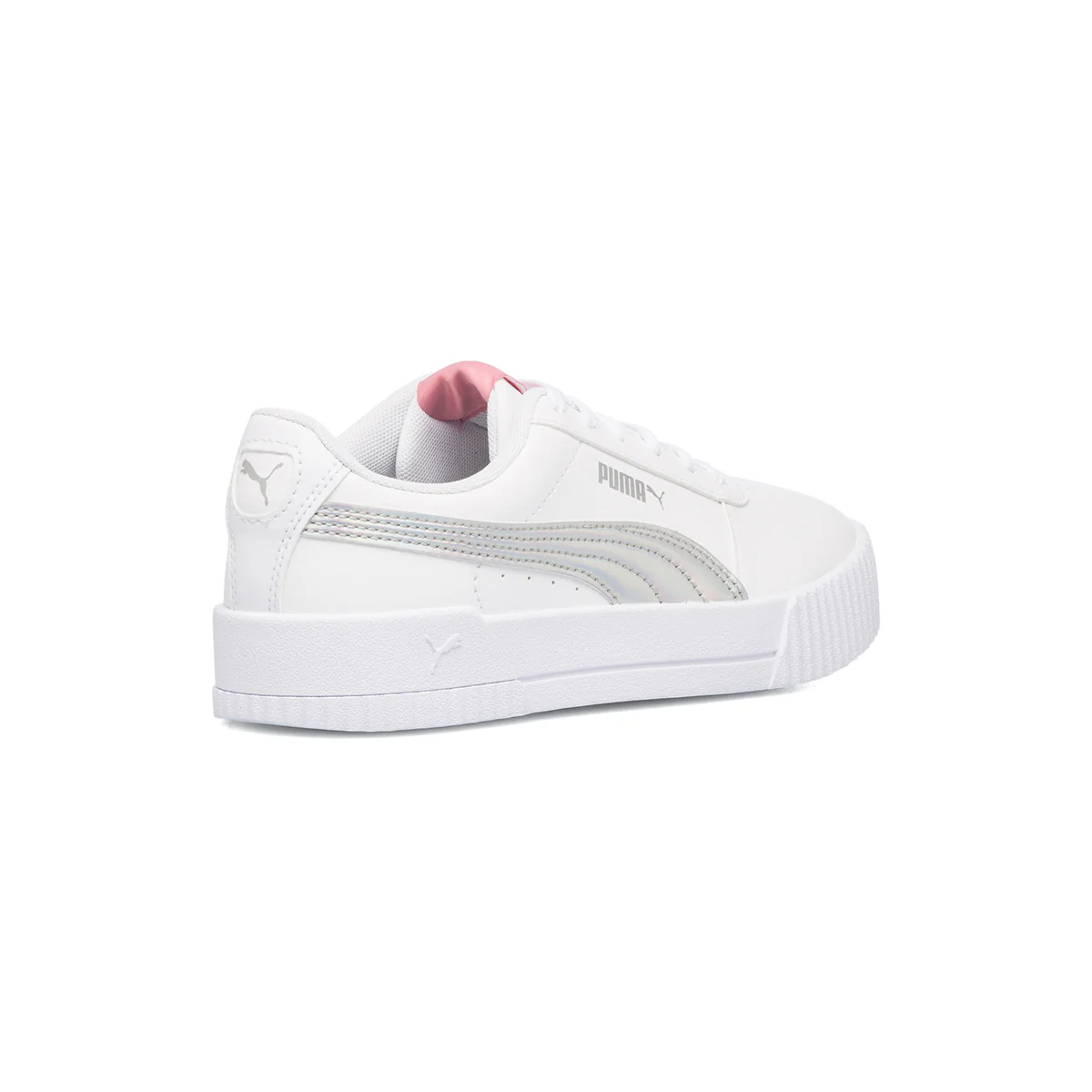 Sneakers bianche con dettaglio laminato Puma Carina Rainbow PS - Image 3