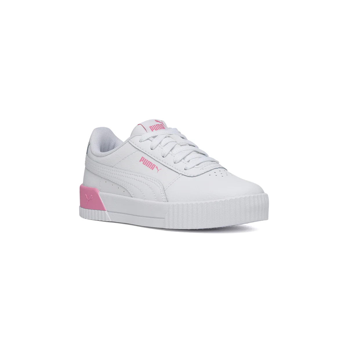 Sneakers bianche con dettaglio rosa sul tallone Puma Carina L Ps - Image 2