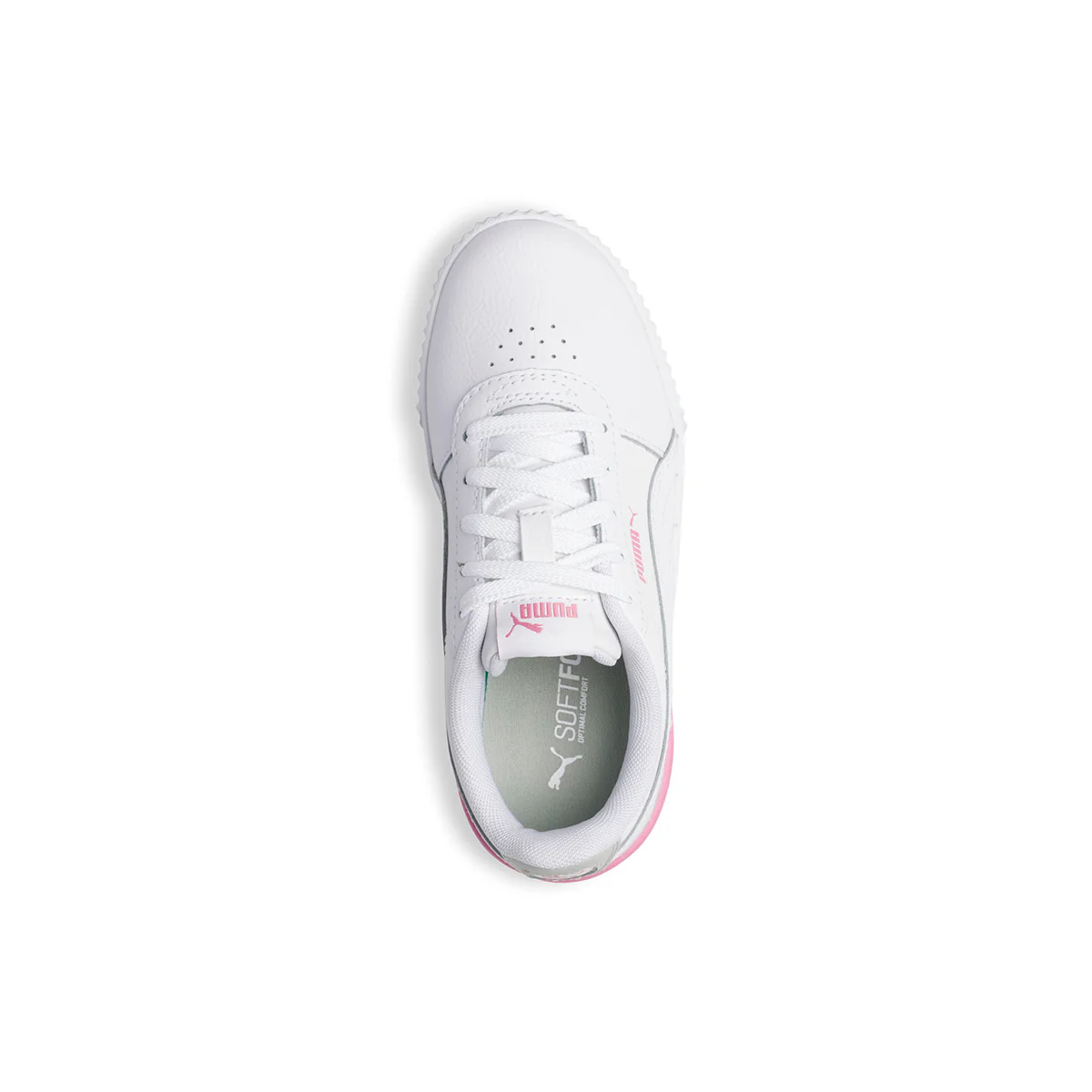 Sneakers bianche con dettaglio rosa sul tallone Puma Carina L Ps - Image 8