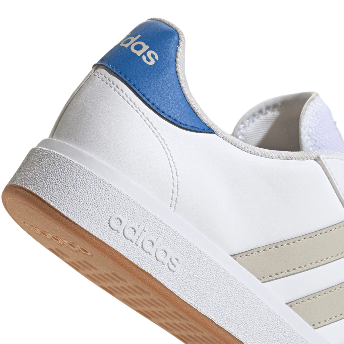 Sneakers bianche con dettaglo blu e beige da Uomo adidas Grand Court Base 2.0 - Image 4