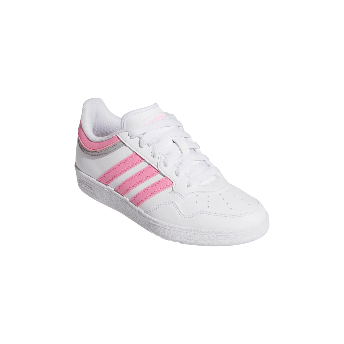 Sneakers bianche con inserti rosa e grigi da Ragazza adidas Hoops 4.0 - Image 2