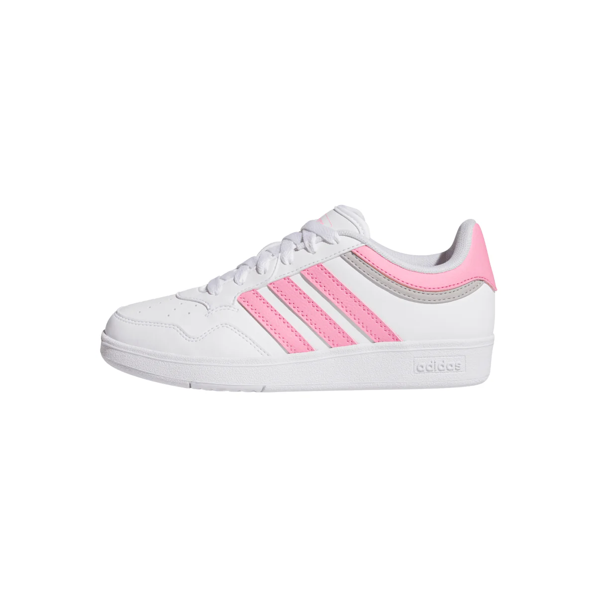 Sneakers bianche con inserti rosa e grigi da Ragazza adidas Hoops 4.0 - Image 4