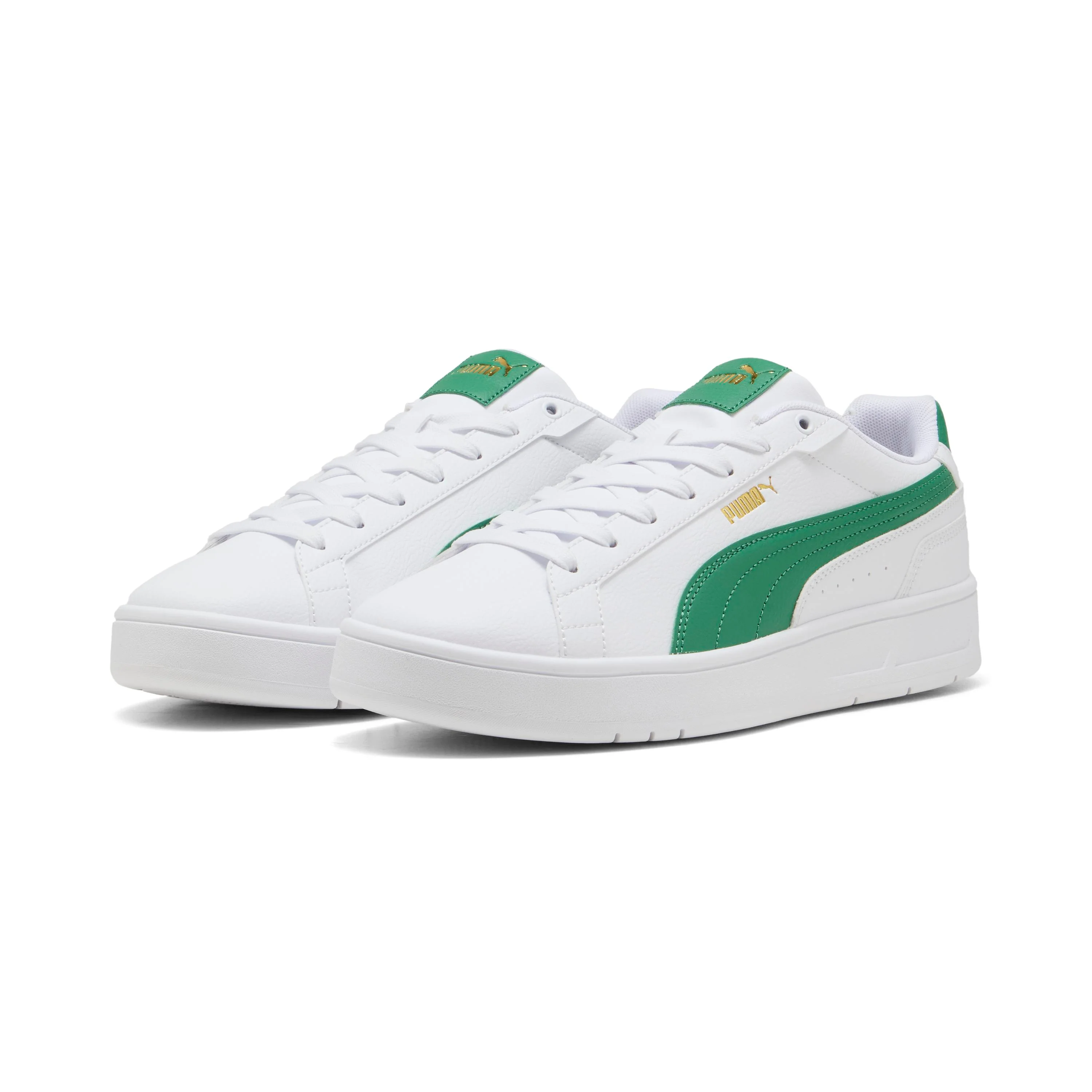 Sneakers bianche con inserti verdi da Uomo Puma Court Classico