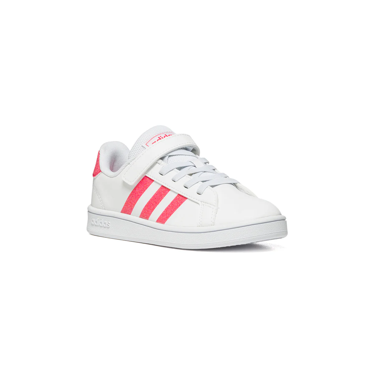 Sneakers bianche con lacci elastici adidas Grand Court C - Image 2