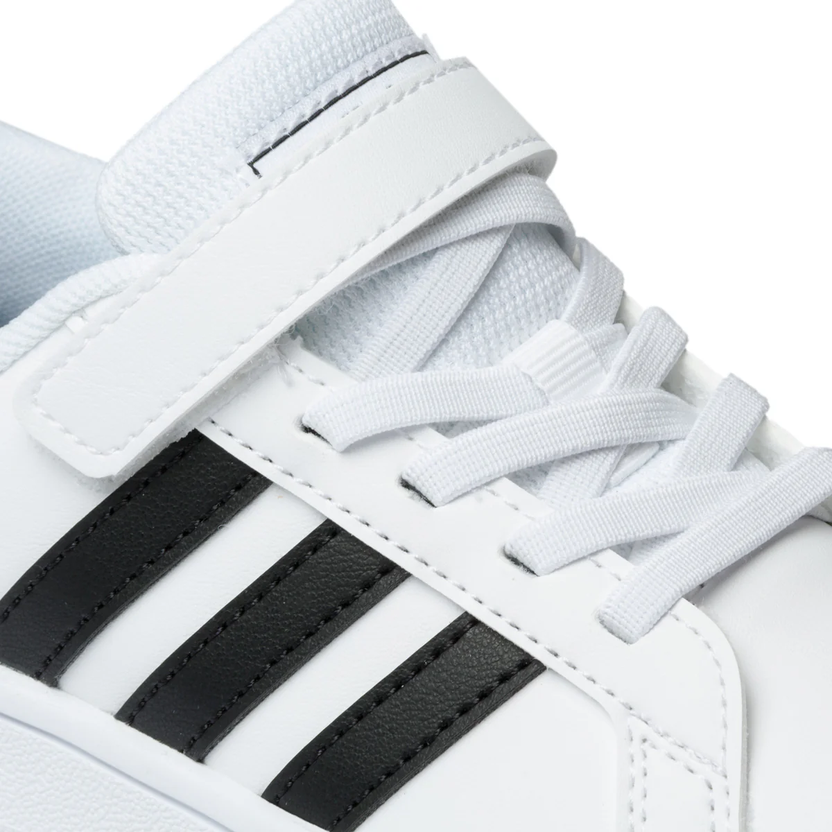 Sneakers bianche con lacci elastici adidas Grand Court C - Image 6