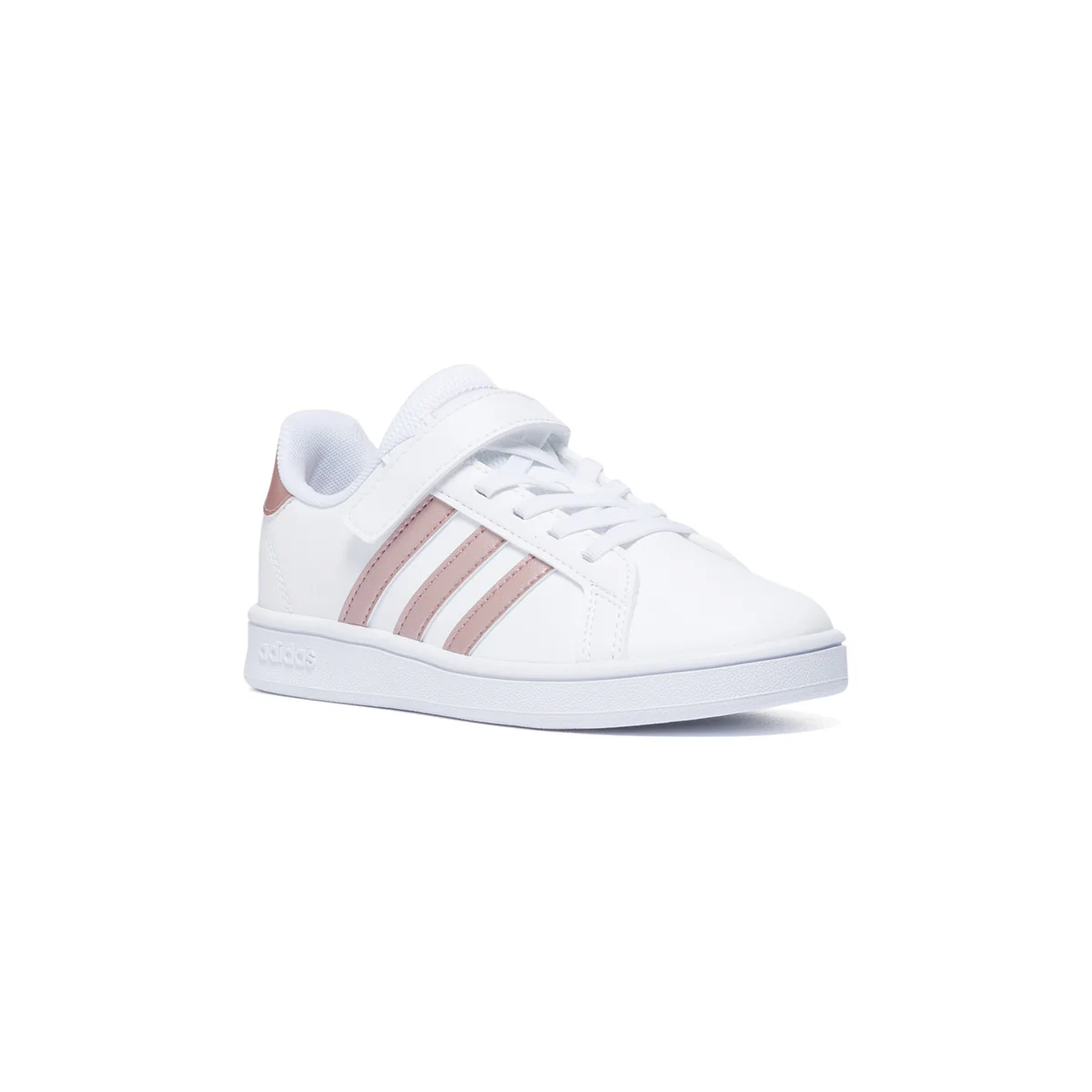 Sneakers bianche con lacci elastici adidas Grand Court C - Image 2
