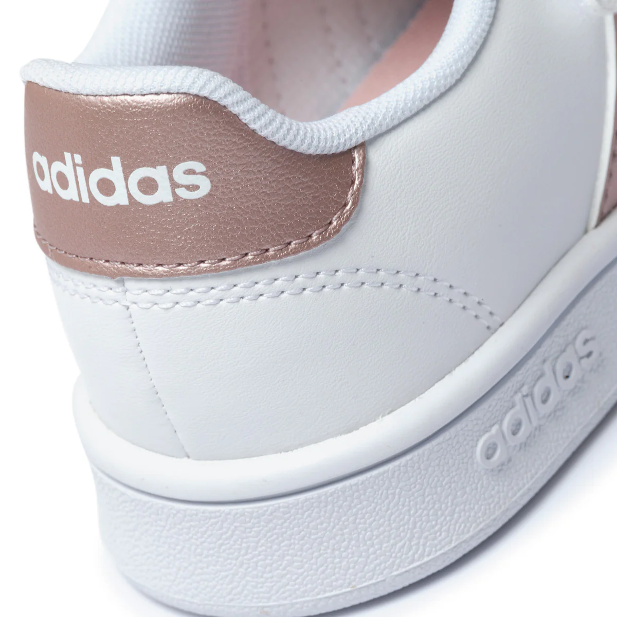 Sneakers bianche con lacci elastici adidas Grand Court C - Image 7