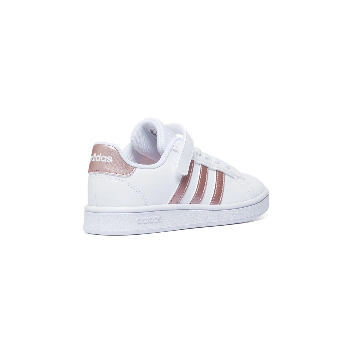 Sneakers bianche con lacci elastici adidas Grand Court C - Image 3