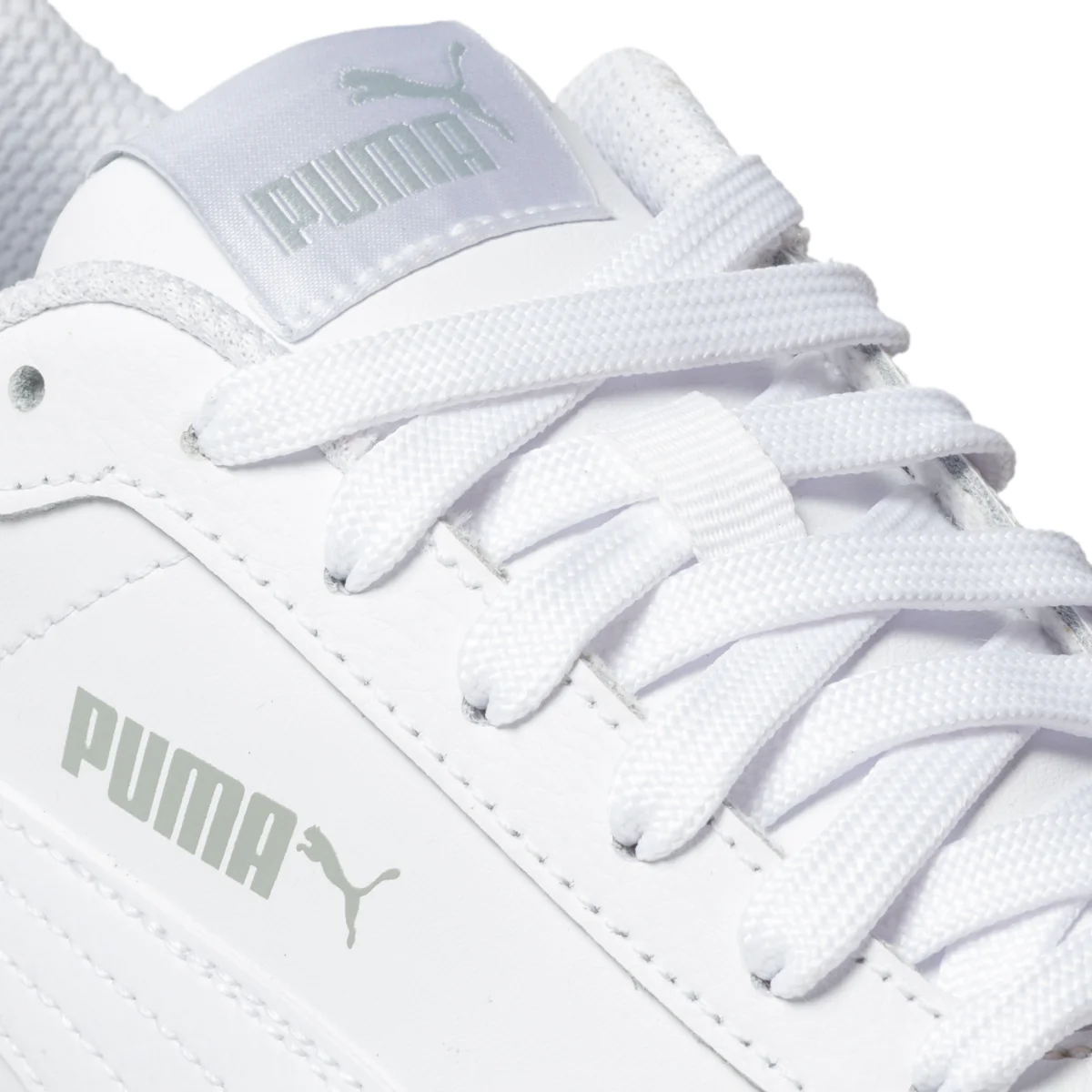 Sneakers bianche con logo argento Puma St Runner V2 L Jr - Image 6