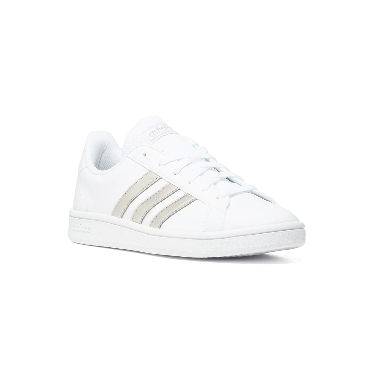 Sneakers bianche con strisce a contrasto adidas Grand Court Base - Image 2