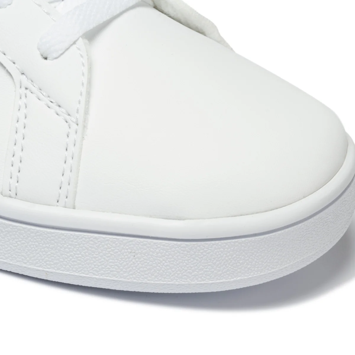 Sneakers bianche con strisce a contrasto adidas Grand Court K - Image 6