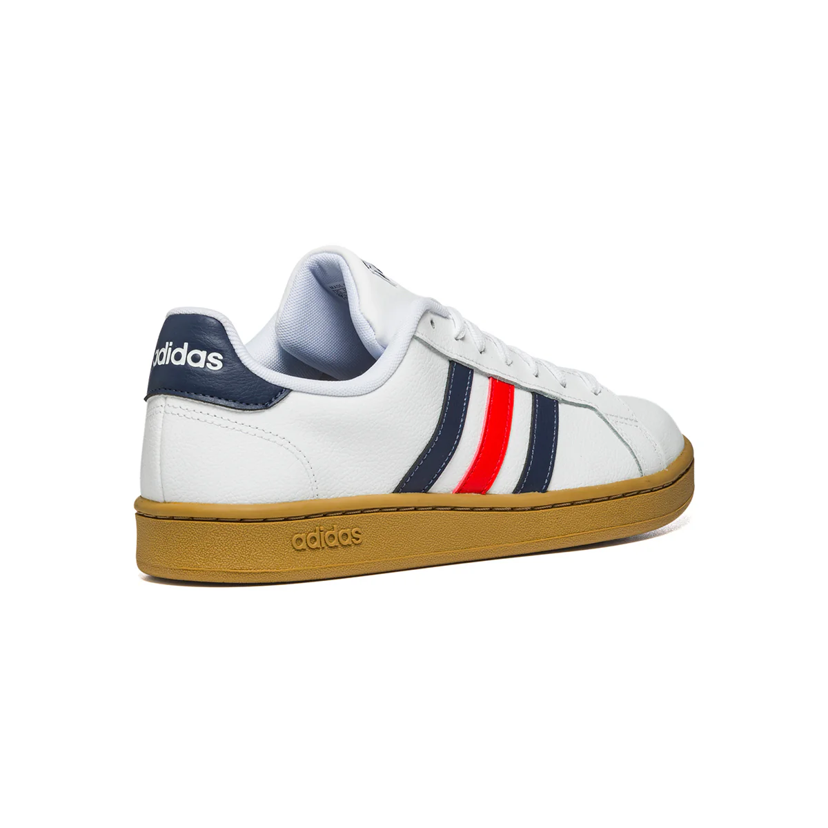 Sneakers bianche con strisce a contrasto adidas Grand Court - Image 3