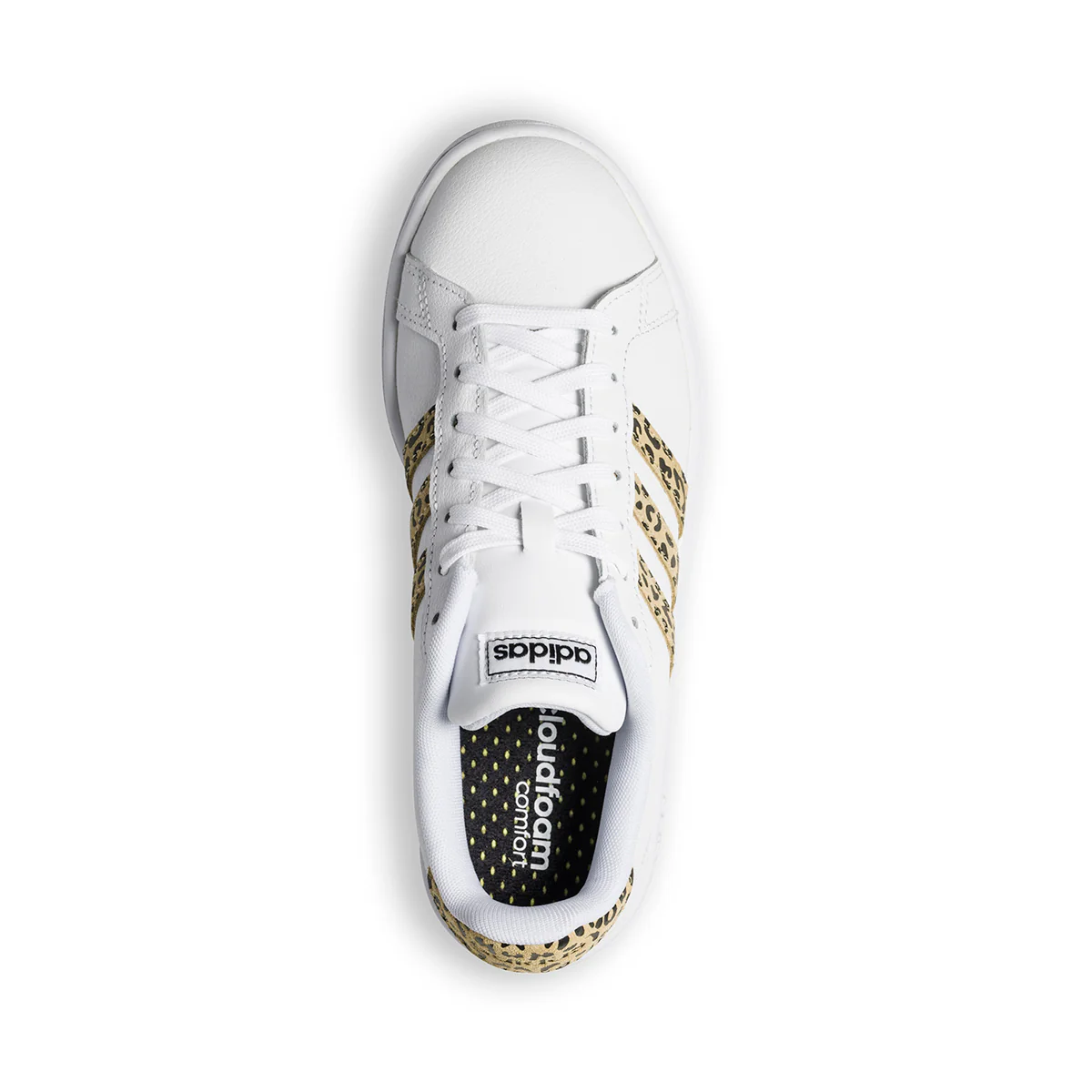 Sneakers bianche con strisce animalier adidas Grand Court - Image 8