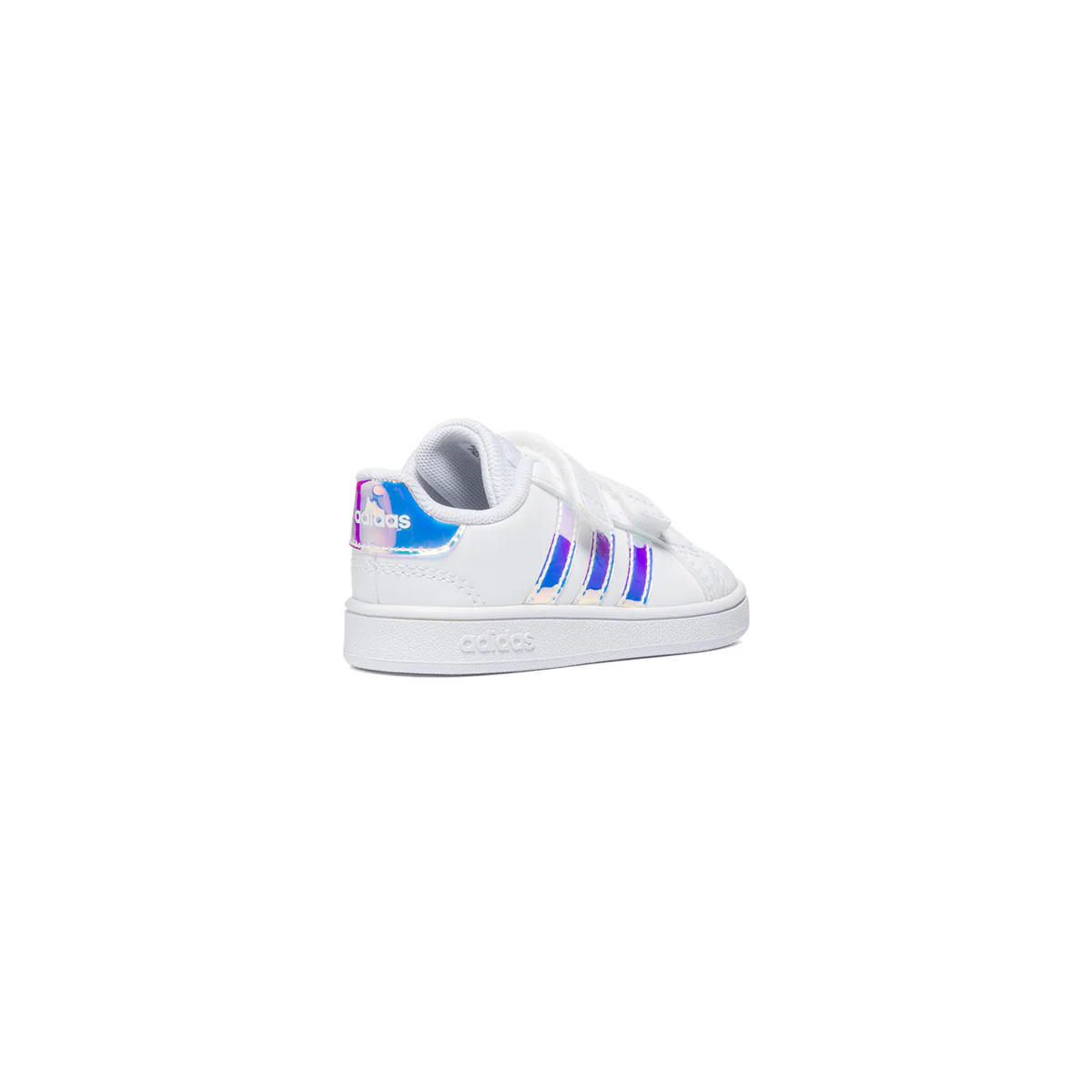 Sneakers bianche con strisce effetto laminato adidas Grand Court I - Image 3