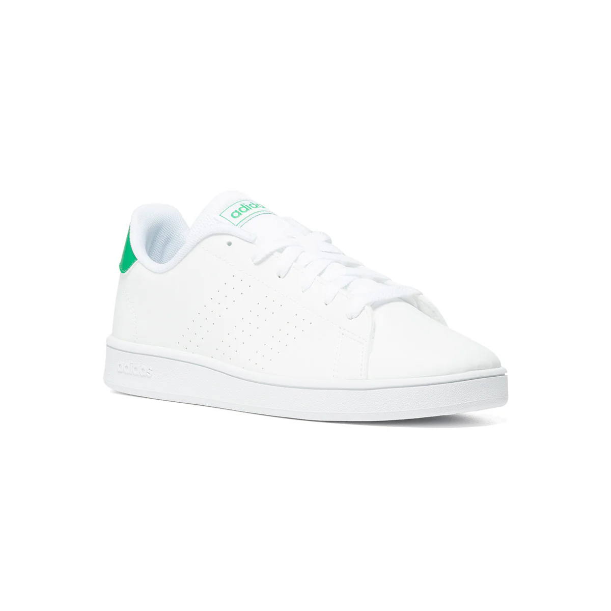 Sneakers bianche con strisce traforate adidas Advantage K - Image 2