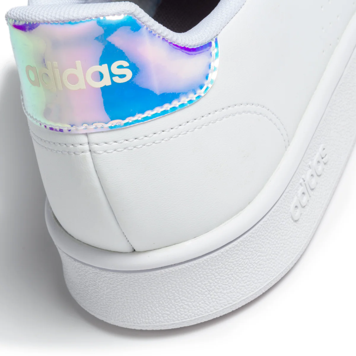 Sneakers bianche con strisce traforate adidas Advantage K - Image 7