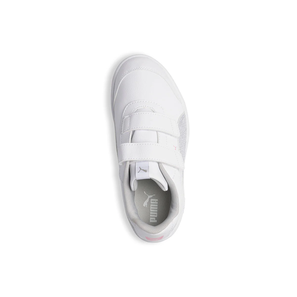 Sneakers bianche con striscia laterale argento Puma Stepfleex 2 Sl Ve Glitz Fs V Ps - Image 8