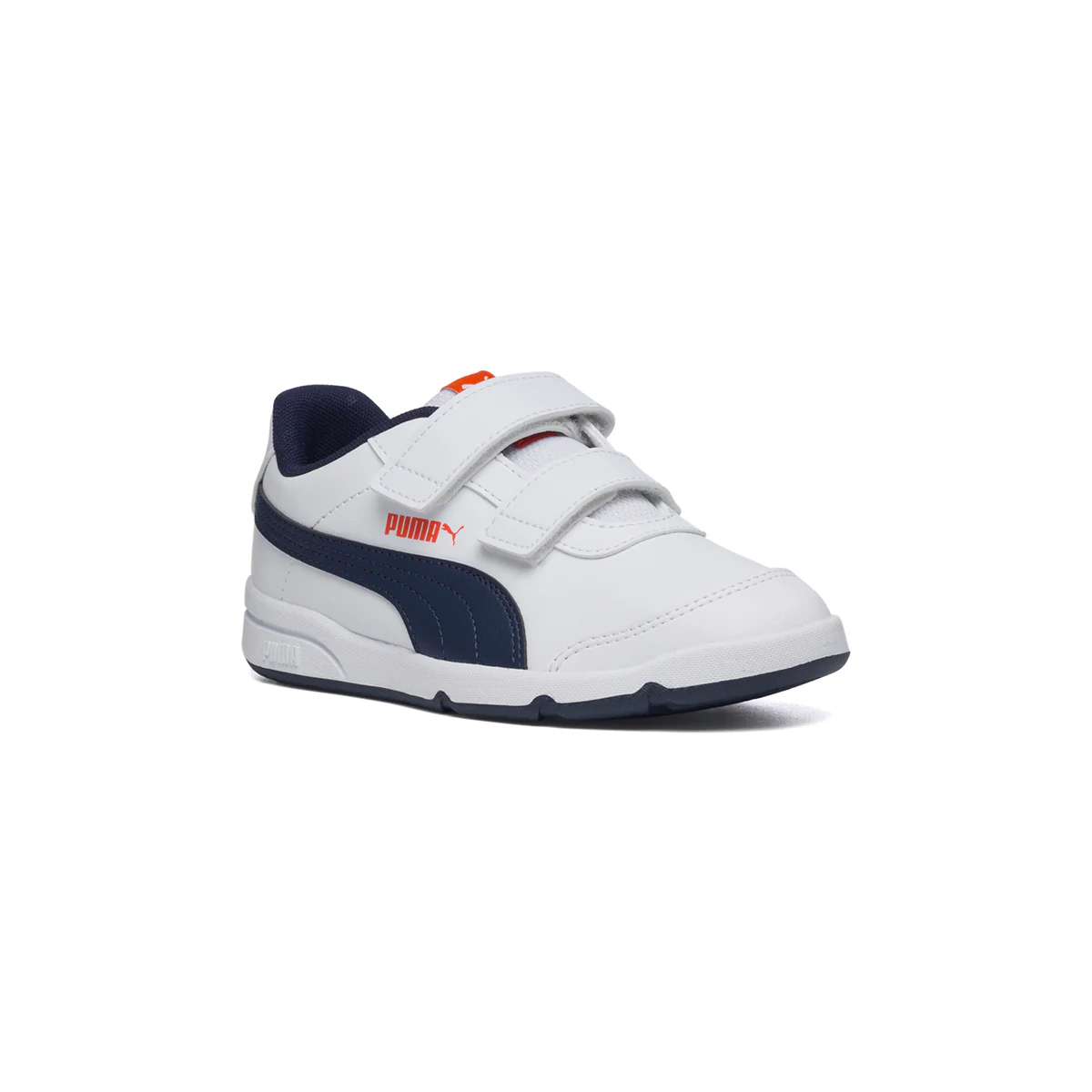 Sneakers bianche con striscia laterale blu Puma Stepfleex 2 Sl Ve V Ps - Image 2